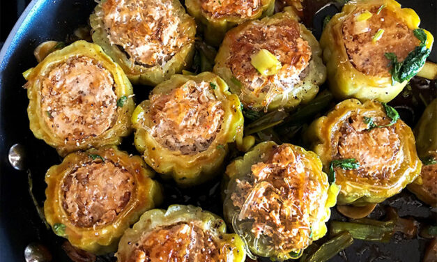 Pork Stuffed Bitter Melon in Caramelized Sauce