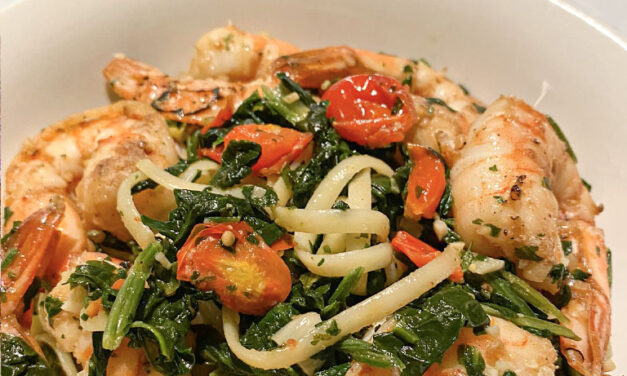 Shrimp and Tomato Basil Garlic Pasta